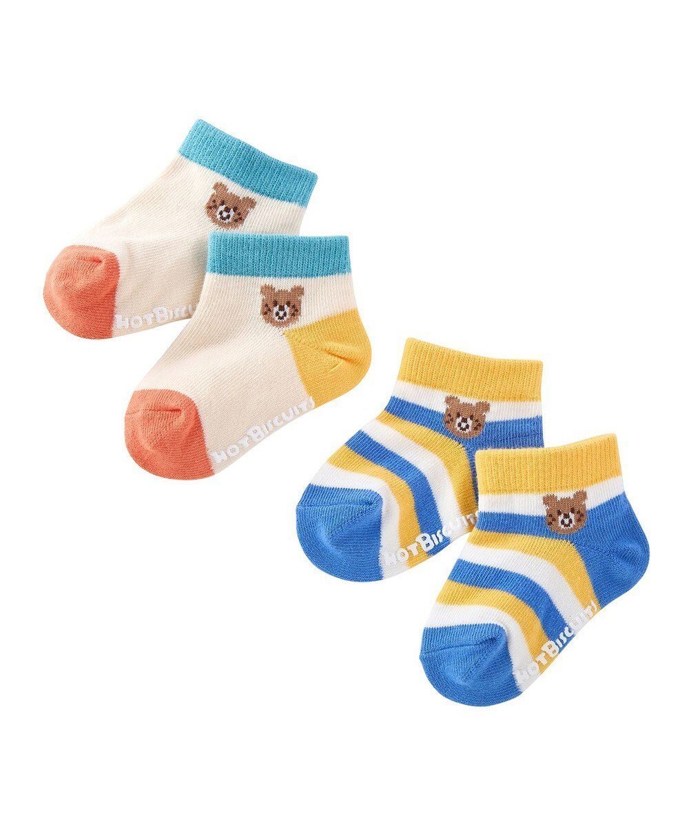 【ミキハウスホットビスケッツ/MIKI HOUSE HOT BISCUITS / KIDS】の【9-19cm / 靴下2足セット】ローカット ソックスパック2足セット インテリア・キッズ・メンズ・レディースファッション・服の通販 founy(ファニー) 　ファッション　Fashion　キッズファッション　Fashion for Kids　ソックス　Socks, Hosiery　ベビー　Baby, Babywear　A/W・秋冬　Autumn/Winter　S/S・春夏　SS, Spring/Summer, Warm Season　おすすめ　Recommended / Our Picks　夏　Summer　ギフト プレゼント　Gift / Present　サックス|ID: prp329100004434911 ipo3291000000032465269