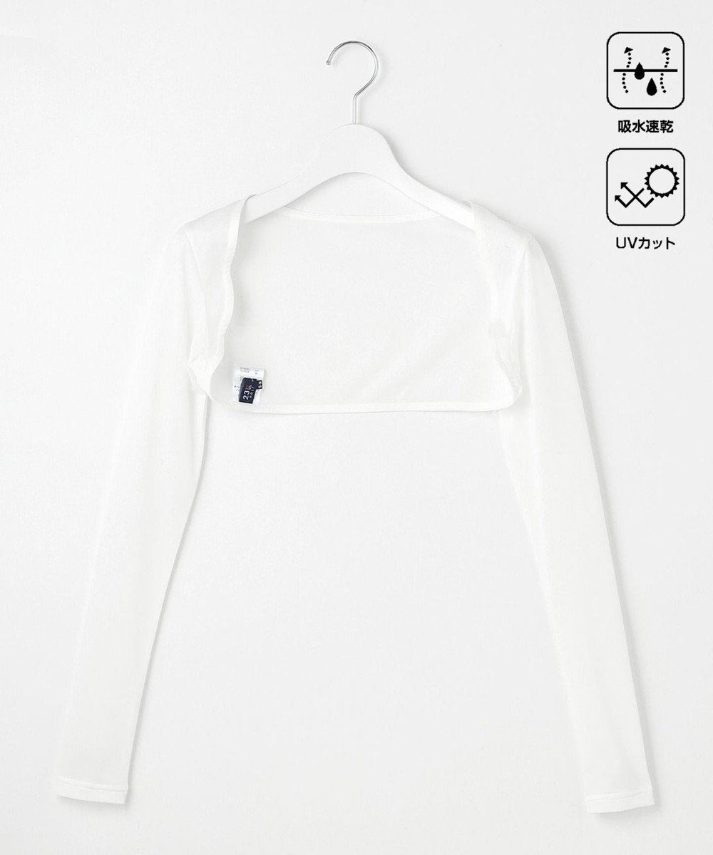 【23区 ゴルフ/NIJYUSANKU GOLF】のズレ知らずで快適に対策【UVケア】【吸水速乾】UVボレロ インテリア・キッズ・メンズ・レディースファッション・服の通販 founy(ファニー) 　ファッション　Fashion　レディースファッション　Fashion for Women　アウター　Coat / Outerwear Collection　ボレロ・ショート丈ジャケット / ドレス羽織りに　Boleros & Short Jackets　スポーツウェア　Functional & Stylish Sportswear　フィットネス用品・トレーニングアクセサリー　Fitness Accessories / Sports Gear / Exercise Equipment　インナー　Innerwear　ゴルフ　Golf　ストレッチ　Stretch, Stretchy Fabric　スポーツ　Sports, Activewear　ボレロ　Bolero, Short Cardigan　ポロシャツ　Polo Shirt, Collared Tee　モックネック　Mock Neck, Short Turtleneck　半袖　Short Sleeve, Half Sleeve　吸水　Absorbent, Quick-Dry　春　Spring　秋　Autumn　ホワイト系|ID: prp329100004436015 ipo3291000000034253761