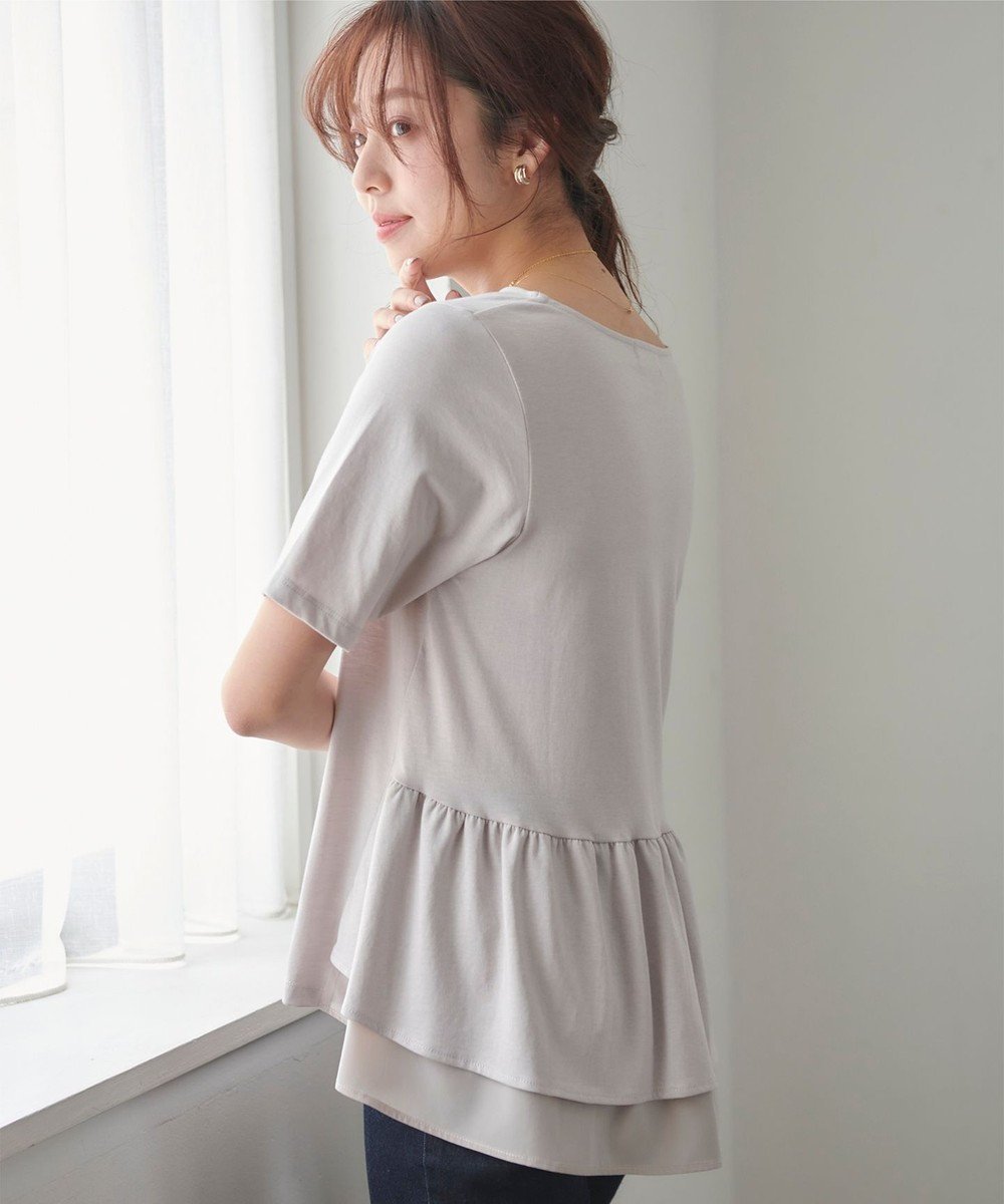 【フェルゥ/Feroux】の【UVケア】バックペプラムチュニック Tシャツ 人気、トレンドファッション・服の通販 founy(ファニー) 　ファッション　Fashion　レディースファッション　WOMEN　トップス・カットソー　Tops/Tshirt　シャツ/ブラウス　Shirts/Blouses　ロング / Tシャツ　T-Shirts　カットソー　Cut and Sewn　カットソー　Cut And Sew　ペプラム　Peplum　ボトム　Bottom　人気　Popularity　夏　Summer　定番　Standard　春　Spring　S/S・春夏　Ss・Spring/Summer　 other-1|ID: prp329100004436318 ipo3291000000031975933
