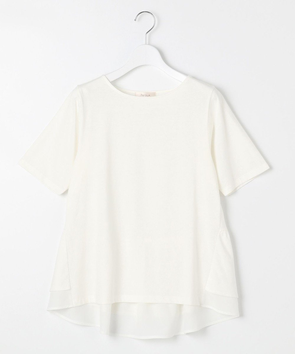 【フェルゥ/Feroux】の【UVケア】バックペプラムチュニック Tシャツ インテリア・キッズ・メンズ・レディースファッション・服の通販 founy(ファニー) 　ファッション　Fashion　レディースファッション　WOMEN　トップス・カットソー　Tops/Tshirt　シャツ/ブラウス　Shirts/Blouses　ロング / Tシャツ　T-Shirts　カットソー　Cut and Sewn　カットソー　Cut And Sew　ペプラム　Peplum　ボトム　Bottom　人気　Popularity　夏　Summer　定番　Standard　春　Spring　S/S・春夏　Ss・Spring/Summer　ホワイト系|ID: prp329100004436318 ipo3291000000031975939