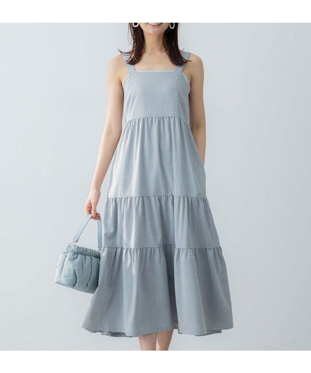 【組曲/KUMIKYOKU】の【WEB限定】ティアードワンピース 人気、トレンドファッション・服の通販 founy(ファニー) 　ファッション　Fashion　レディースファッション　WOMEN　ワンピース　Dress　春　Spring　ギャザー　Gather　シャンブレー　Chambray　ショルダー　Shoulder　スリット　Slit　ティアードワンピース　Tiered Dress　フィット　Fit　ポケット　Pocket　S/S・春夏　Ss・Spring/Summer　夏　Summer　 other-1|ID: prp329100004436704 ipo3291000000031926088