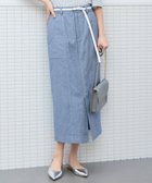 【自由区/JIYU-KU】の【カタログ掲載・洗える】コットンリネンシャンブレー スカート ライトブルー系|ID: prp329100004436740 ipo3291000000031766597