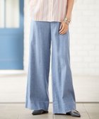 【自由区/JIYU-KU】の【カタログ掲載・洗える】コットンリネンシャンブレーワイドストレート パンツ ライトブルー系|ID: prp329100004436750 ipo3291000000032642794