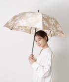 【ムーンバット/MOONBAT】の【耐風】ランバン オン ブルー (LANVIN en Blue) 長傘 サテン ビッグフラワー ベージュ|ID: prp329100004436857 ipo3291000000031989719
