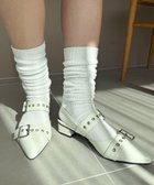 【ウィゴー/WEGO】のハトメベルトポインテッドシューズ 人気、トレンドファッション・服の通販 founy(ファニー) ファッション Fashion レディースファッション WOMEN ベルト Belts シューズ Shoes シルバー Silver シンプル Simple スマホ Smartphone トレンド Trend thumbnail ホワイト|ID: prp329100004436883 ipo3291000000031845390