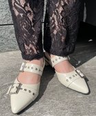 【ウィゴー/WEGO】のハトメベルトポインテッドシューズ 人気、トレンドファッション・服の通販 founy(ファニー) ファッション Fashion レディースファッション WOMEN ベルト Belts シューズ Shoes シルバー Silver シンプル Simple スマホ Smartphone トレンド Trend thumbnail オフホワイト|ID: prp329100004436883 ipo3291000000031845391