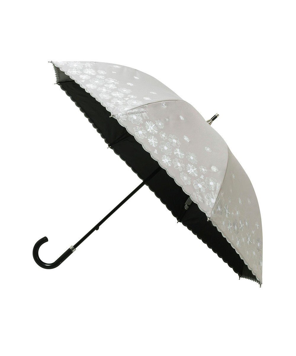 【ムーンバット/MOONBAT】の【一級遮光/晴雨兼用日傘】ランバン オン ブルー (LANVIN en Blue) 長傘 日傘 フラワーグリッター インテリア・キッズ・メンズ・レディースファッション・服の通販 founy(ファニー) 　ファッション　Fashion　レディースファッション　Ladies' Fashion Online　傘 / レイングッズ　Umbrellas/Rainwear　傘　Umbrella　スカラップ　Scalloped　ハンド　Hand　フェミニン　Feminine　日傘　Parasol　ミックス　Mix　キャメル|ID: prp329100004436990 ipo3291000000032551949