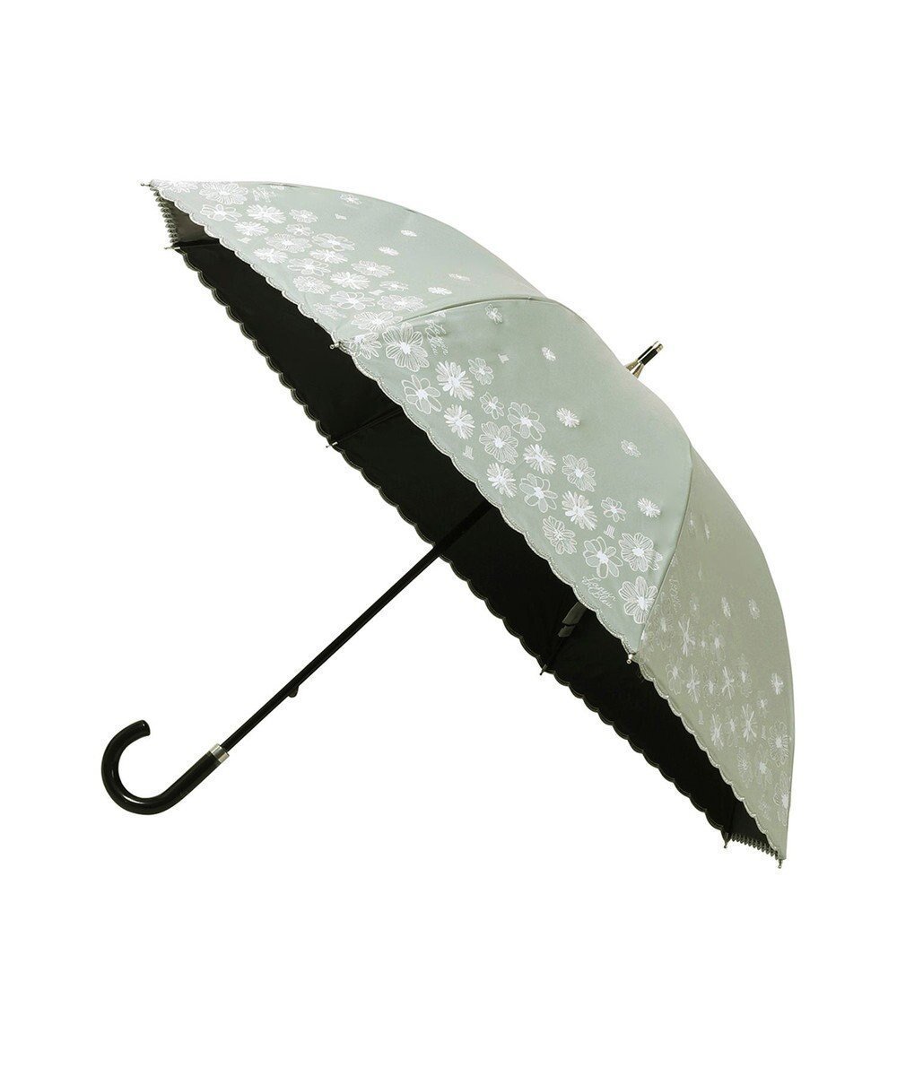 【ムーンバット/MOONBAT】の【一級遮光/晴雨兼用日傘】ランバン オン ブルー (LANVIN en Blue) 長傘 日傘 フラワーグリッター インテリア・キッズ・メンズ・レディースファッション・服の通販 founy(ファニー) 　ファッション　Fashion　レディースファッション　Ladies' Fashion Online　傘 / レイングッズ　Umbrellas/Rainwear　傘　Umbrella　スカラップ　Scalloped　ハンド　Hand　フェミニン　Feminine　日傘　Parasol　ミックス　Mix　ミントグリーン|ID: prp329100004436990 ipo3291000000032551951