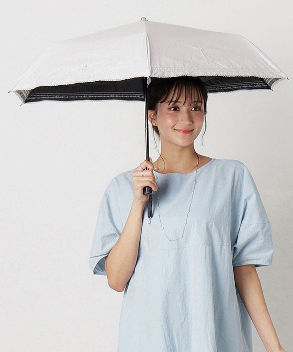 【ムーンバット/MOONBAT】の【一級遮光/晴雨兼用】LANVIN en Bleu (ランバン オン ブルー) 折りたたみ日傘 ラメ刺繍 ピコレース インテリア・キッズ・メンズ・レディースファッション・服の通販 founy(ファニー) 　ファッション　Fashion　レディースファッション　WOMEN　傘 / レイングッズ　Umbrellas/Rainwear　コンパクト　Compact　傘　Umbrella　チャーム　Charm　フォーマル　Formal　日傘　Parasol　ミックス　Mix　ラップ　Wrap　レース　Race　旅行　Travel　キャメル|ID: prp329100004437009 ipo3291000000031989767