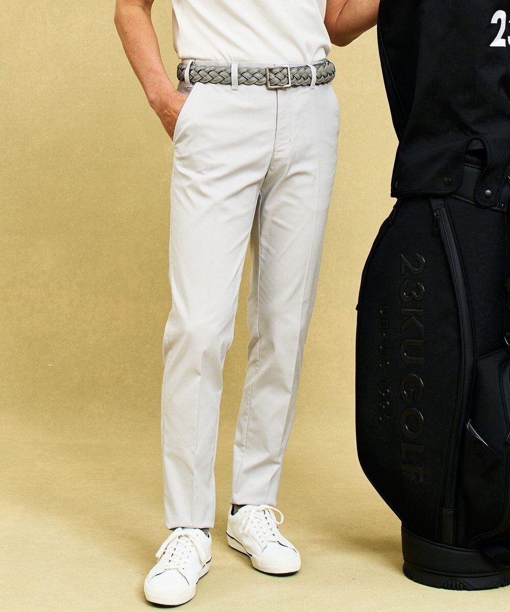 【23区 ゴルフ/23区GOLF / MEN】の【MEN】【接触冷感/UVケア】ウエストにジャストフィット ウエストムーブ パンツ 選べる5色展開 インテリア・キッズ・メンズ・レディースファッション・服の通販 founy(ファニー) 　ファッション　Fashion　メンズファッション　Fashion for Men　ボトムス　Bottoms　イエロー　Yellow　春　Spring　シンプル　Simple, Minimal　スマホ　Smartphone, Mobile Device　パターン　Pattern, Design Print　フィット　Fit, Slim Fit　ベーシック　Basic, Essential　ボトム　Bottoms, Lower Wear　ポケット　Pocket, Pocket Detail　S/S・春夏　SS, Spring/Summer, Warm Season　再入荷　Restock / Back in Stock　夏　Summer　ゴルフ　Golf　ライトグレー系|ID: prp329100004437942 ipo3291000000032633614