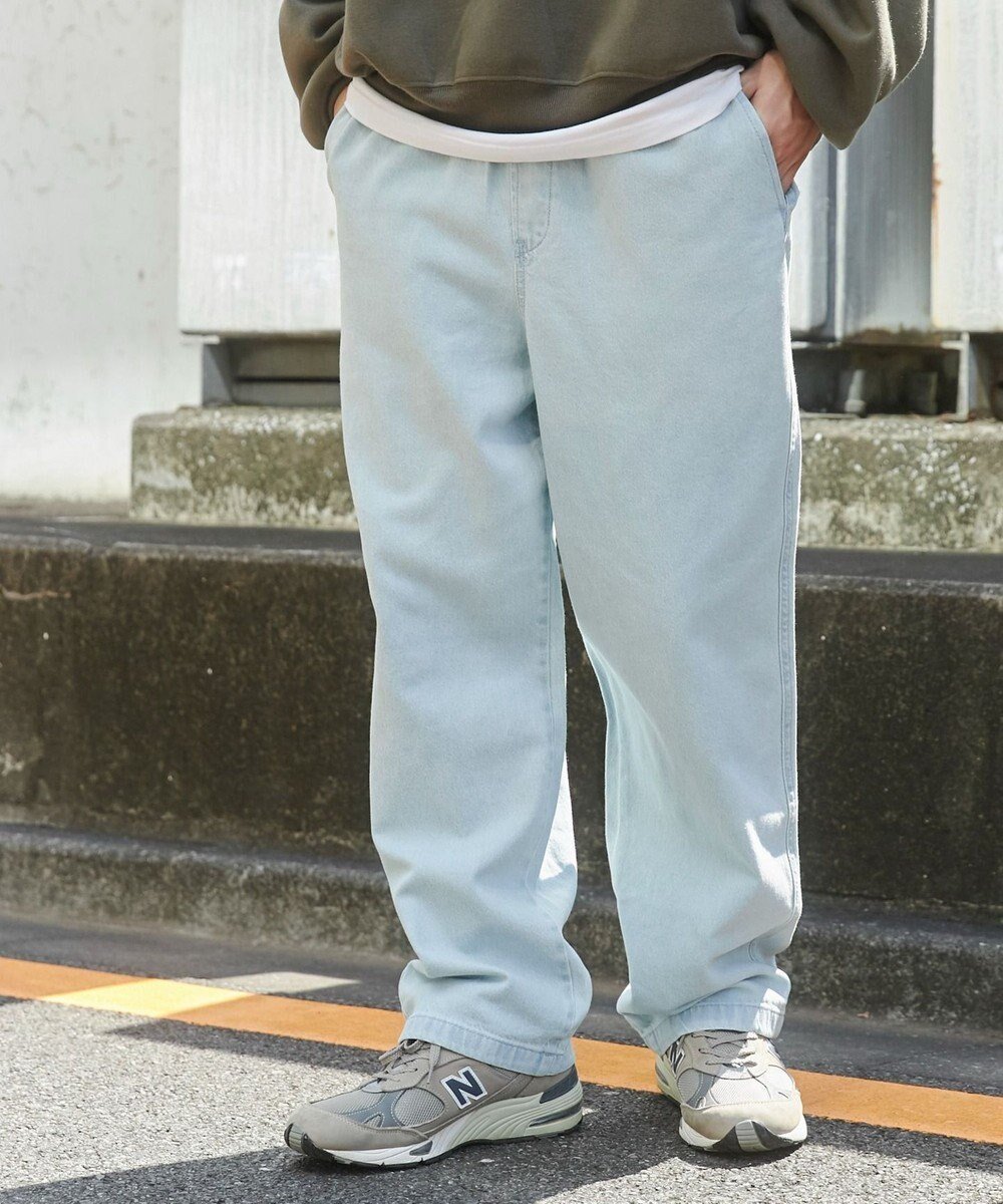 【ウィゴー/WEGO】の【ユニセックス着用ITEM/ウエストゴム/SMLサイズ展開】デニムイージーストレートパンツ2 人気、トレンドファッション・服の通販 founy(ファニー) 　ファッション　Fashion　レディースファッション　WOMEN　パンツ　Pants　デニムパンツ　Denim Pants　春　Spring　秋　Autumn/Fall　シンプル　Simple　ストレート　Straight　スマホ　Smartphone　デニム　Denim　トレンド　Trend　定番　Standard　ビッグ　Big　フィット　Fit　半袖　Short Sleeve　モヘア　Mohair　ルーズ　Loose　冬　Winter　A/W・秋冬　Aw・Autumn/Winter・Fw・Fall-Winter　S/S・春夏　Ss・Spring/Summer　再入荷　Restock/Back In Stock/Re Arrival　プチプライス・低価格　Affordable　おすすめ　Recommend　夏　Summer　 other-1|ID: prp329100004437944 ipo3291000000030997260