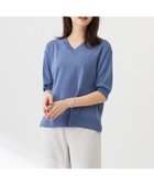 【ジェイ プレス/J.PRESS】の【洗える】COTTON LINEN Vネック ニット ダルブルー系|ID: prp329100004438031 ipo3291000000032587845