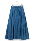 【ジェイプレスヨークストリート/J.PRESS YORK STREET】の【WOMEN】クリンクルフレアギャザー スカート ブルー系|ID: prp329100004438039 ipo3291000000032209709