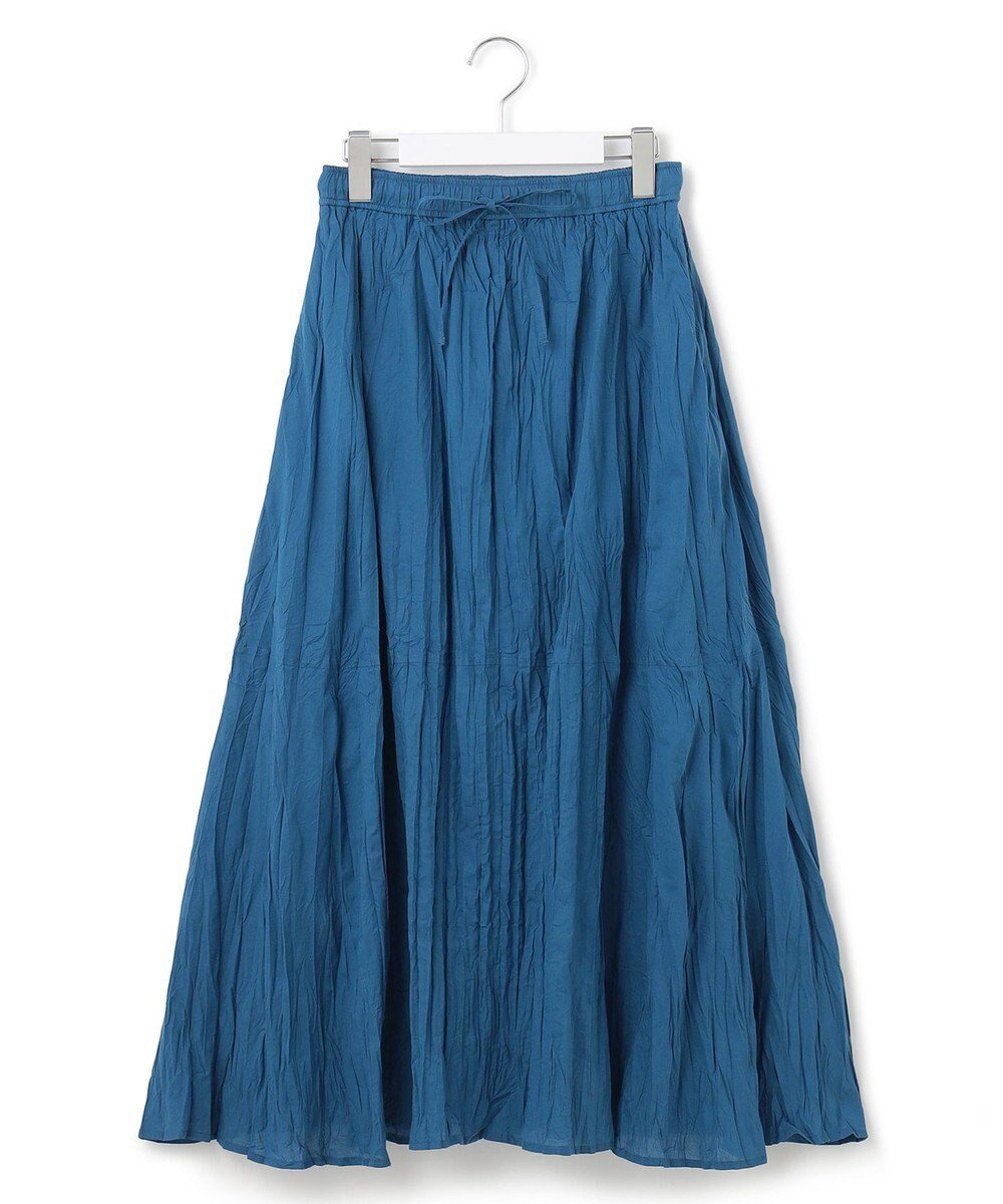 【ジェイプレスヨークストリート/J.PRESS YORK STREET】の【WOMEN】クリンクルフレアギャザー スカート インテリア・キッズ・メンズ・レディースファッション・服の通販 founy(ファニー) 　ファッション　Fashion　レディースファッション　Ladies' Fashion Online　スカート　Skirt　春　Spring　ショート　Short　S/S・春夏　Ss・Spring/Summer　おすすめ　Recommend　夏　Summer　旅行　Travel　エレガント 上品　Elegant　ブルー系|ID: prp329100004438039 ipo3291000000032209709