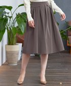 【ティアクラッセ/Tiaclasse】の【洗える】フラップポケットタックフレアスカート モカ|ID: prp329100004438062 ipo3291000000031951492