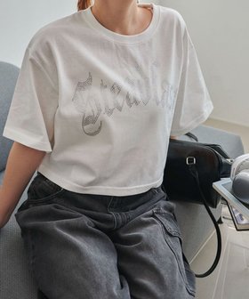 【ウィゴー/WEGO】のラインストーンショートT 人気、トレンドファッション・服の通販 founy(ファニー) ファッション Fashion レディースファッション WOMEN トップス・カットソー Tops/Tshirt シャツ/ブラウス Shirts/Blouses ロング / Tシャツ T-Shirts カットソー Cut and Sewn おすすめ Recommend カットソー Cut And Sew ショート Short スマホ Smartphone トレンド Trend ハーフ Half ボトム Bottom レース Race 半袖 Short Sleeve 夏 Summer 定番 Standard 春 Spring S/S・春夏 Ss・Spring/Summer |ID:prp329100004438209