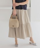 【ジェイ プレス/J.PRESS】の【洗える】シャンブレーツイル ティアード スカート ベージュ系|ID: prp329100004438251 ipo3291000000034310093