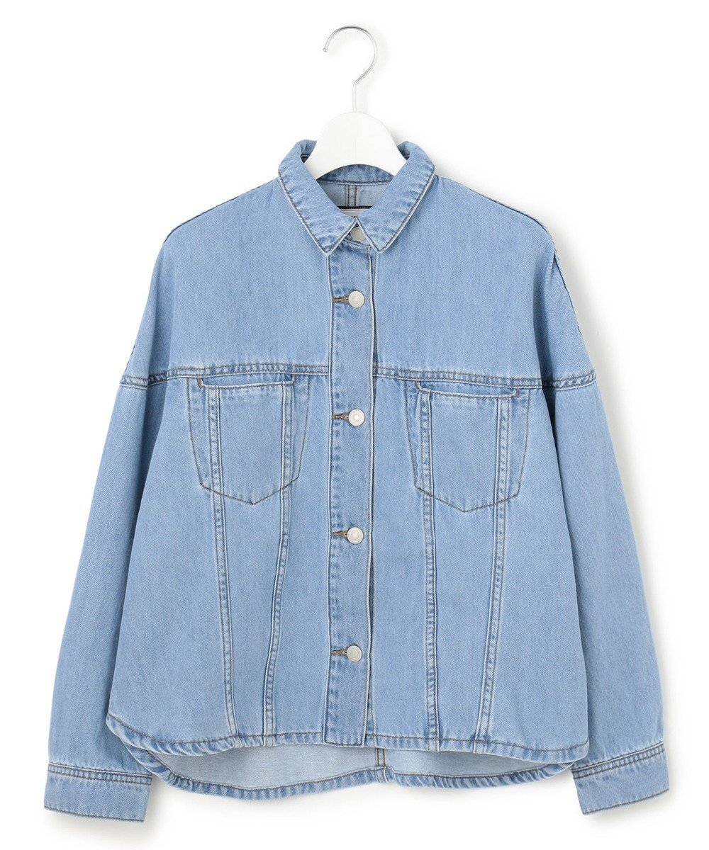 【ジェイプレスヨークストリート/J.PRESS YORK STREET】の【WOMEN】ソフトワイドデニム シャツジャケット インテリア・キッズ・メンズ・レディースファッション・服の通販 founy(ファニー) 　ファッション　Fashion　レディースファッション　WOMEN　アウター　Coat Outerwear　ジャケット　Jackets　デニムジャケット　Denim Jackets　おすすめ　Recommend　ジャケット　Jacket　スラックス　Slacks　タイトスカート　Tight Skirt　デニム　Denim　ミックス　Mix　ヨーク　Yoke　夏　Summer　春　Spring　S/S・春夏　Ss・Spring/Summer　ダルブルー系|ID: prp329100004438288 ipo3291000000031792095