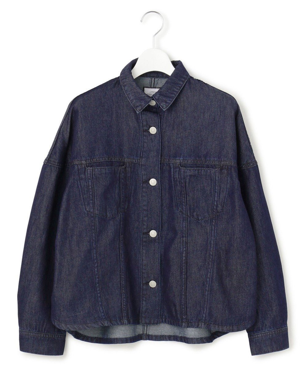 【ジェイプレスヨークストリート/J.PRESS YORK STREET】の【WOMEN】ソフトワイドデニム シャツジャケット インテリア・キッズ・メンズ・レディースファッション・服の通販 founy(ファニー) 　ファッション　Fashion　レディースファッション　WOMEN　アウター　Coat Outerwear　ジャケット　Jackets　デニムジャケット　Denim Jackets　おすすめ　Recommend　ジャケット　Jacket　スラックス　Slacks　タイトスカート　Tight Skirt　デニム　Denim　ミックス　Mix　ヨーク　Yoke　夏　Summer　春　Spring　S/S・春夏　Ss・Spring/Summer　ネイビー系|ID: prp329100004438288 ipo3291000000031792096