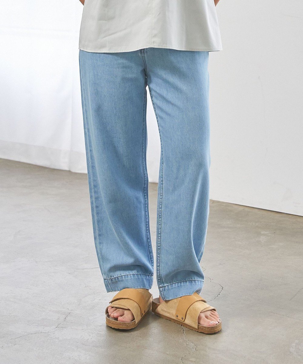 【ジェイプレスヨークストリート/J.PRESS YORK STREET】の【WOMEN】ソフトワイドデニム パンツ インテリア・キッズ・メンズ・レディースファッション・服の通販 founy(ファニー) 　ファッション　Fashion　レディースファッション　Ladies' Fashion Online　パンツ　Pants　デニムパンツ　Denim Pants　春　Spring　スタイリッシュ　Stylish　テーパード　Tapered　デニム　Denim　ワイド　Wide　S/S・春夏　Ss・Spring/Summer　夏　Summer　ダルブルー系|ID: prp329100004438299 ipo3291000000032563855