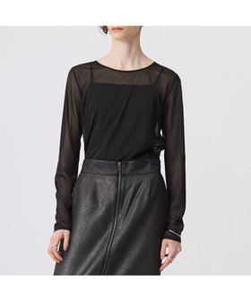 【アイシービー/iCB】 【洗える】 マットトリコットチュール シアーカットソー人気、トレンドファッション・服の通販 founy(ファニー) ファッション Fashion レディースファッション Fashion for Women トップス・カットソー Cut & Sew Tops シャツ・ブラウス・オフィスカジュアル Elegant Blouses & Button-Ups ロングTシャツ・Tシャツ Longline T-Shirts & Tees カットソー・ベーシックTシャツ Cut-and-Sewn Tops / Stretch Tees & Basics 2024年 2024 2024-2025秋冬・A/W Autumn/Winter 2024–25 AW24–25 なめらか Smooth, Silky Texture インナー Innerwear カットソー Cut and Sewn Top シアー Sheer, See-Through スリーブ Sleeve, Long Sleeve / Short Sleeve チュール Tulip, Tulip Motif トレンド Trend, Trending Now ドレープ Drape, Draping Fabric フィット Fit, Slim Fit ロング Long, Long-Length 洗える Machine Washable A/W・秋冬 Autumn/Winter |ID:prp329100004439289