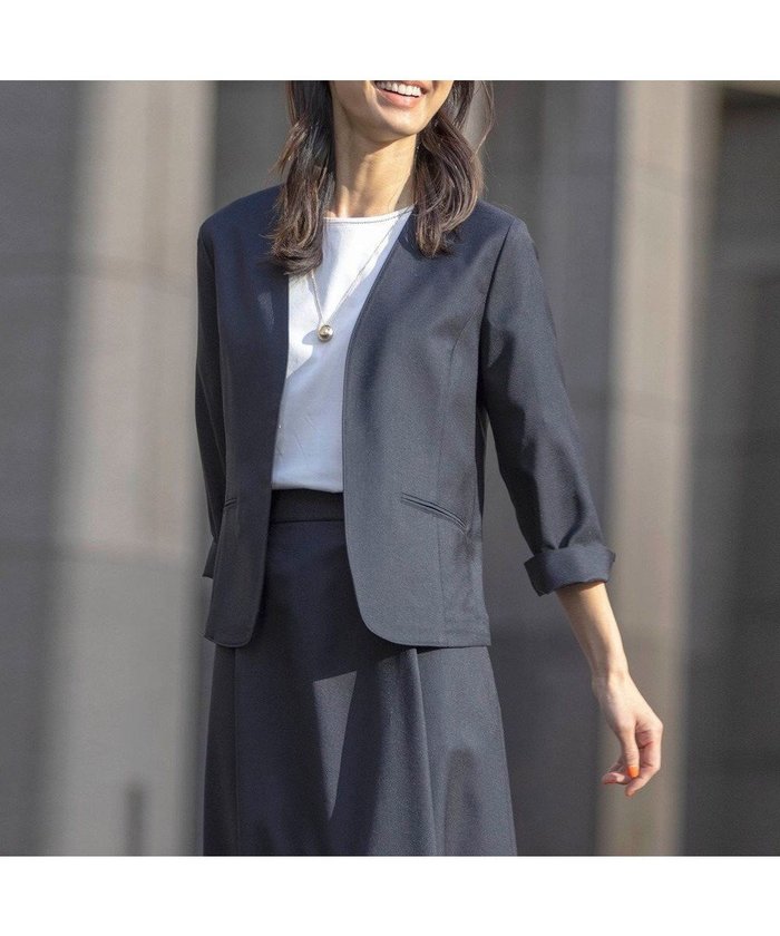 【ジェイ プレス/J.PRESS】の【セットアップ対応・洗える・UVケア・速乾】 OXIJEWELストレッチ ノーカラー ジャケット インテリア・キッズ・メンズ・レディースファッション・服の通販 founy(ファニー) https://founy.com/ ファッション Fashion レディースファッション Fashion for Women アウター Coat / Outerwear Collection レディースジャケット・軽アウター Jackets ノーカラージャケット / シンプル上品コーデ Collarless Jackets ウォッシャブル Machine Washable 春 Spring 洗える Machine Washable 吸水 Absorbent, Quick-Dry シルバー Silver, Metallic Silver ジャケット Jacket, Outerwear ストレッチ Stretch, Stretchy Fabric セットアップ Set-Up, Coordinated Outfit ドレープ Drape, Draping Fabric バランス Balance, Style Balance フロント Front, Front Design ベーシック Basic, Essential 羽織 Haori, Light Jacket メランジ Melange, Mixed Yarn S/S・春夏 SS, Spring/Summer, Warm Season 再入荷 Restock / Back in Stock 夏 Summer エレガント 上品 Elegant セレモニー Ceremony ビジネス 仕事 通勤 Business / Work / Commuting |ID: prp329100004439294 ipo3291000000032710075