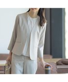 【ジェイ プレス/J.PRESS】の【セットアップ対応・洗える・UVケア・速乾】 OXIJEWELストレッチ ノーカラー ジャケット ベージュ系|ID: prp329100004439294 ipo3291000000032710079