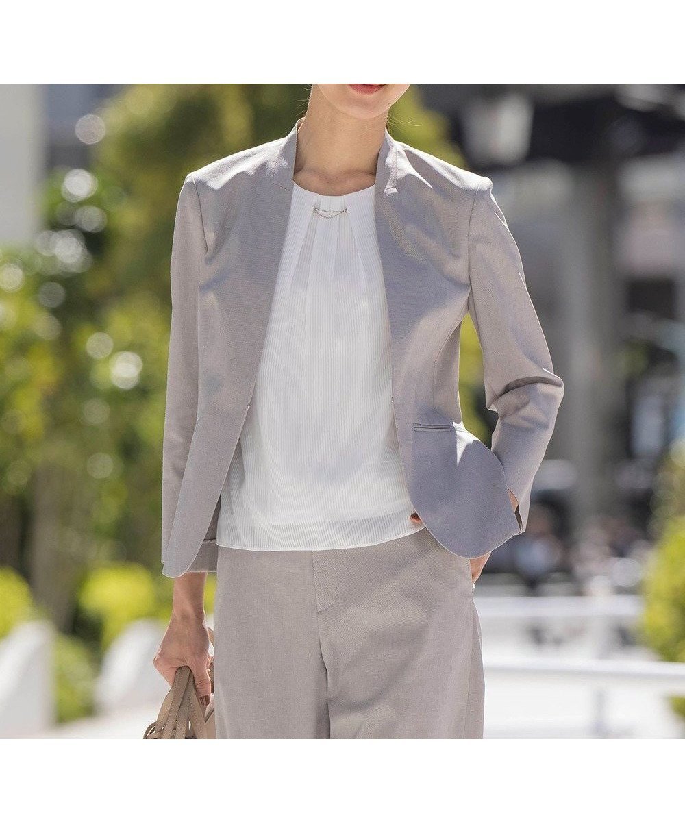 【ジェイ プレス/J.PRESS】の【セットアップ対応・洗える・撥水・防汚】コットンFITTYシャーク ノーカラー ジャケット インテリア・キッズ・メンズ・レディースファッション・服の通販 founy(ファニー) ファッション Fashion レディースファッション Fashion for Women アウター Coat / Outerwear Collection レディースジャケット・軽アウター Jackets ノーカラージャケット / シンプル上品コーデ Collarless Jackets ウォッシャブル Machine Washable 春 Spring 洗える Machine Washable ジャケット Jacket, Outerwear セットアップ Set-Up, Coordinated Outfit 定番 Standard, Basic Item 人気 Popular, Best Seller バランス Balance, Style Balance ベーシック Basic, Essential S/S・春夏 SS, Spring/Summer, Warm Season おすすめ Recommended / Our Picks 夏 Summer セレモニー Ceremony ビジネス 仕事 通勤 Business / Work / Commuting ベージュ系|ID: prp329100004439300 ipo3291000000034210815