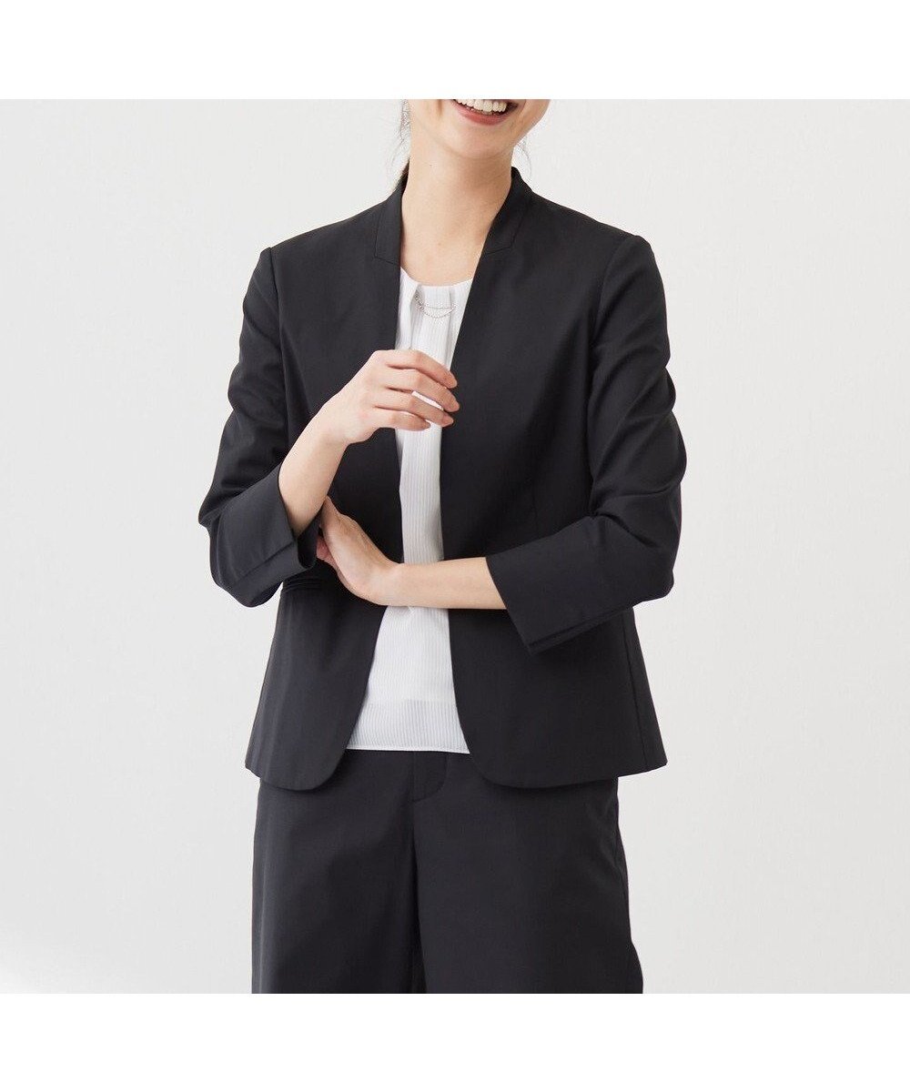 【ジェイ プレス/J.PRESS】の【セットアップ対応・洗える・撥水・防汚】コットンFITTYシャーク ノーカラー ジャケット インテリア・キッズ・メンズ・レディースファッション・服の通販 founy(ファニー) ファッション Fashion レディースファッション Fashion for Women アウター Coat / Outerwear Collection レディースジャケット・軽アウター Jackets ノーカラージャケット / シンプル上品コーデ Collarless Jackets ウォッシャブル Machine Washable 春 Spring 洗える Machine Washable ジャケット Jacket, Outerwear セットアップ Set-Up, Coordinated Outfit 定番 Standard, Basic Item 人気 Popular, Best Seller バランス Balance, Style Balance ベーシック Basic, Essential S/S・春夏 SS, Spring/Summer, Warm Season おすすめ Recommended / Our Picks 夏 Summer セレモニー Ceremony ビジネス 仕事 通勤 Business / Work / Commuting ブラック系|ID: prp329100004439300 ipo3291000000034210817