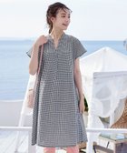 【ティアクラッセ/Tiaclasse】の【洗える】リネンミックススキッパーシャツワンピース ブラックチェック|ID: prp329100004439364 ipo3291000000032050299