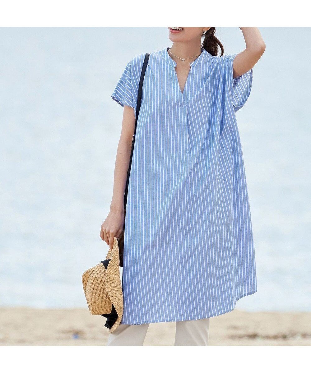 【ティアクラッセ/Tiaclasse】の【洗える】リネンミックススキッパーシャツワンピース 人気、トレンドファッション・服の通販 founy(ファニー) 　ファッション　Fashion　レディースファッション　Fashion for Women　ワンピース　Dresses　シャツワンピース / 1枚で着映えコーデ　Shirt Dresses　アクセサリー　Fashion Accessories　ウォッシャブル　Machine Washable　春　Spring　洗える　Machine Washable　秋　Autumn　カーディガン　Cardigan, Knitwear　スキッパー　Skipper, Open Collar　スリーブ　Sleeve, Long Sleeve / Short Sleeve　チュニック　Tunic, Long Top　フレア　Flare, Flared　フレンチ　French, French Style　ポケット　Pocket, Pocket Detail　半袖　Short Sleeve, Half Sleeve　リネン　Linen, Linen Fabric　S/S・春夏　SS, Spring/Summer, Warm Season　再入荷　Restock / Back in Stock　夏　Summer　新作・新入荷　New Arrivals / New In　 other-1|ID: prp329100004439364 ipo3291000000032344255