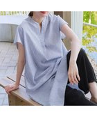 【ティアクラッセ/Tiaclasse】の【洗える】リネンミックススキッパーシャツワンピース ブルーグレーストライプ|ID: prp329100004439364 ipo3291000000032344257