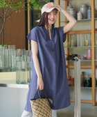 【ティアクラッセ/Tiaclasse】の【洗える】リネンミックススキッパーシャツワンピース ブルーグレー|ID: prp329100004439364 ipo3291000000032344263
