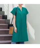 【ティアクラッセ/Tiaclasse】の【洗える】リネンミックススキッパーシャツワンピース グリーン|ID: prp329100004439364 ipo3291000000033364009