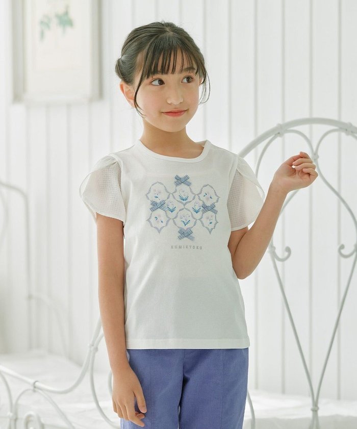 【組曲 / KIDS/KUMIKYOKU】の【110-140㎝】スズランプリント Tシャツ インテリア・キッズ・メンズ・レディースファッション・服の通販 founy(ファニー) https://founy.com/ ファッション Fashion キッズファッション Fashion for Kids トップス・カットソー Cut & Sew Tops カットソー Cut and Sewn Top ストライプ Stripe, Striped Pattern プリント Print, Printed Pattern リボン Ribbon, Bow 夏 Summer 春 Spring S/S・春夏 SS, Spring/Summer, Warm Season |ID: prp329100004441198 ipo3291000000033203269