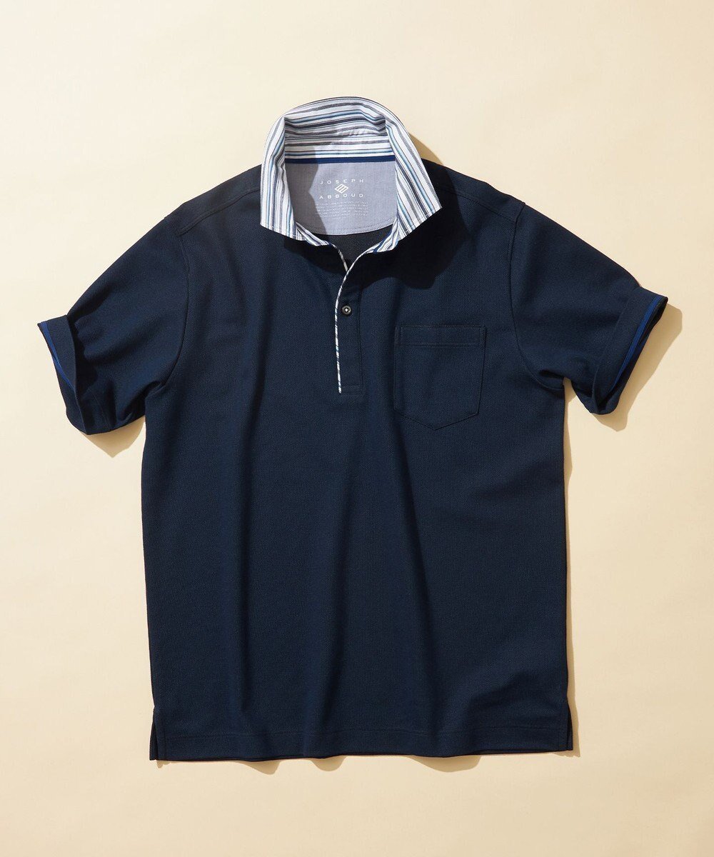 【ジョセフ アブード/JOSEPH ABBOUD / MEN】のギフトにも【愛されて20年!オーガニックコットン使用】ダディ ポロシャツ インテリア・キッズ・メンズ・レディースファッション・服の通販 founy(ファニー) 　ファッション　Fashion　メンズファッション　MEN　トップス・カットソー　Tops/Tshirt/Men　シャツ　Shirts　ポロシャツ　Polo Shirts　春　Spring　コラボ　Collaboration　吸水　Water Absorption　スキッパー　Skipper　人気　Popularity　ボーダー　Border　ポロシャツ　Polo Shirt　リネン　Linen　S/S・春夏　Ss・Spring/Summer　おすすめ　Recommend　夏　Summer　ギフト プレゼント　Gift Present　ネイビー系|ID: prp329100004441211 ipo3291000000031738084