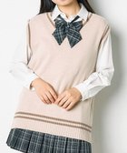 【ウィゴー/WEGO】の【SCHOOLITEM】ラインスクールニットベスト ベージュ|ID: prp329100004441534 ipo3291000000031987755