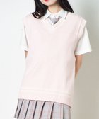 【ウィゴー/WEGO】の【SCHOOLITEM】ラインスクールニットベスト ライトピンク|ID: prp329100004441534 ipo3291000000033648665