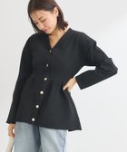 【グリーンパークス/Green Parks】の・ANDSEARCH ペプラムニットカーディガン Black|ID: prp329100004441590 ipo3291000000031991409