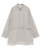 【グリーンパークス/Green Parks】のラメストライプタックシャツチュニック 人気、トレンドファッション・服の通販 founy(ファニー) ファッション Fashion レディースファッション WOMEN ワンピース Dress チュニック Tunic おすすめ Recommend ストライプ Stripe スリット Slit チュニック Tunic ボトム Bottom ポケット Pocket エレガント 上品 Elegant 切替 Switching 夏 Summer 春 Spring S/S・春夏 Ss・Spring/Summer 長袖 Long Sleeve thumbnail Off White|ID: prp329100004441633 ipo3291000000031580115