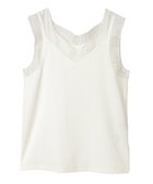 【グリーンパークス/Green Parks】の・SUGAR SPOON シアー切替タンクトップ Off White|ID: prp329100004441651 ipo3291000000031743973