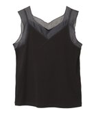 【グリーンパークス/Green Parks】の・SUGAR SPOON シアー切替タンクトップ Charcoal Gray|ID: prp329100004441651 ipo3291000000031743975