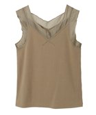 【グリーンパークス/Green Parks】の・SUGAR SPOON シアー切替タンクトップ Gray Beige|ID: prp329100004441651 ipo3291000000031743977