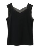 【グリーンパークス/Green Parks】の・SUGAR SPOON シアー切替タンクトップ Black|ID: prp329100004441651 ipo3291000000032562097
