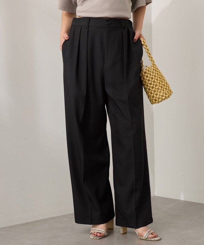 【アメリカンホリック/AMERICAN HOLIC】のタックワイドパンツ インテリア・キッズ・メンズ・レディースファッション・服の通販 founy(ファニー) https://founy.com/ ファッション Fashion レディースファッション Fashion for Women パンツ Pants & Trousers おすすめ Recommended / Our Picks シンプル Simple, Minimal ストレッチ Stretch, Stretchy Fabric センター Center, Center Line ベーシック Basic, Essential ワイド Wide, Wide Fit 夏 Summer 春 Spring S/S・春夏 SS, Spring/Summer, Warm Season |ID: prp329100004441665 ipo3291000000033276795