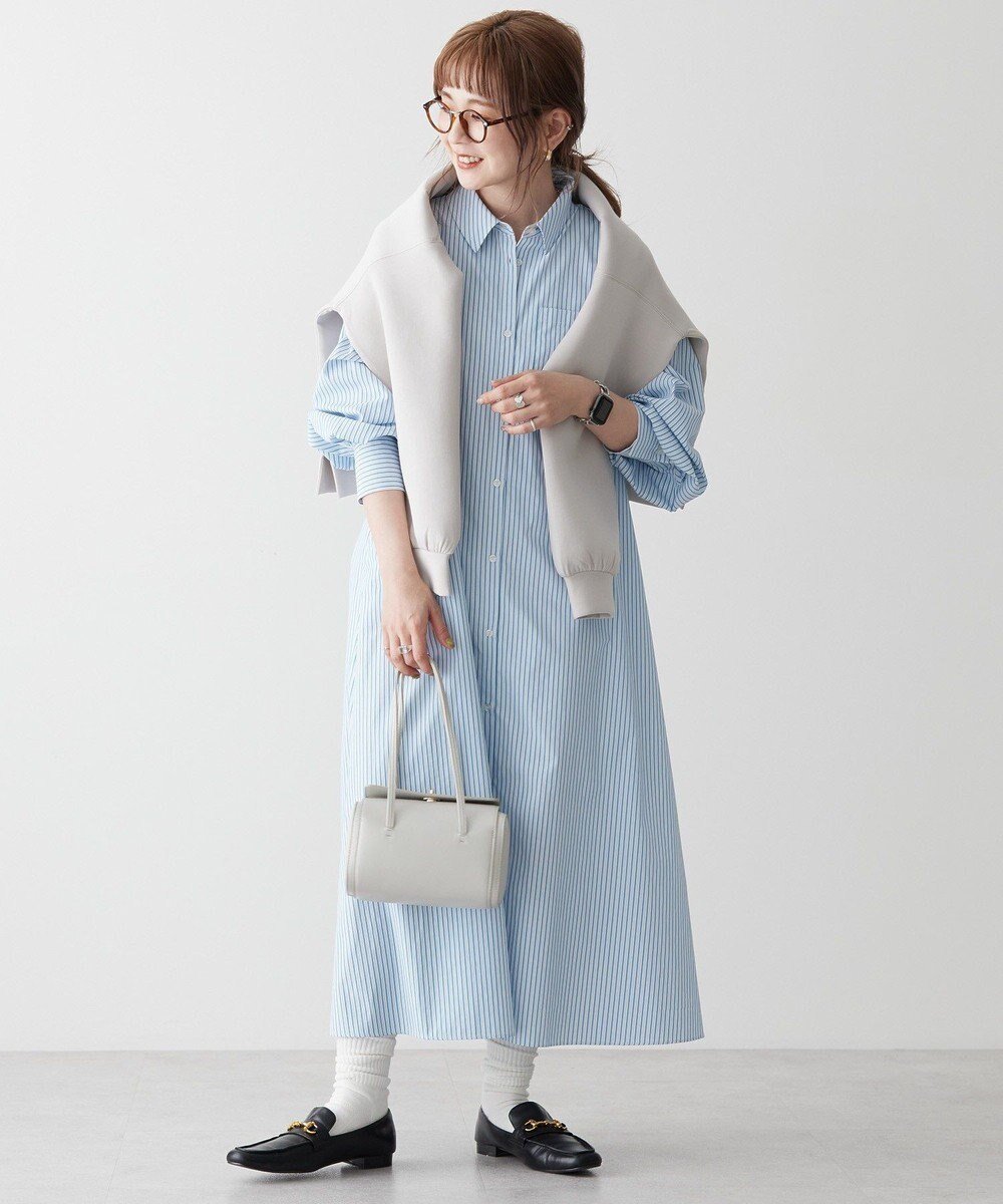 【アメリカンホリック/AMERICAN HOLIC】のシャツワンピース インテリア・キッズ・メンズ・レディースファッション・服の通販 founy(ファニー) 　ファッション　Fashion　レディースファッション　WOMEN　ワンピース　Dress　シャツワンピース　Shirt Dresses　おすすめ　Recommend　ストライプ　Stripe　ダウン　Down　トレンド　Trend　ビスチェ　Bustier　ベスト　Vest　ロング　Long　夏　Summer　春　Spring　S/S・春夏　Ss・Spring/Summer　Sax|ID: prp329100004441666 ipo3291000000031891698