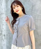 【フェルゥ/Feroux】の【洗える】リボンブラウス ジャケット ライトグレー系|ID: prp329100004441673 ipo3291000000032029149