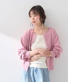 【アースミュージックアンドエコロジー/earth music&ecology】のUVカット加工クルーネックニットカーディガン Pink|ID: prp329100004441693 ipo3291000000032071169
