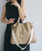 【トプカピ/TOPKAPI】の【TREASURE TOPKAPI】ストライプハンドル ナイロン 2way トートバッグ A4対応 ライトベージュ|ID: prp329100004441800 ipo3291000000031787387
