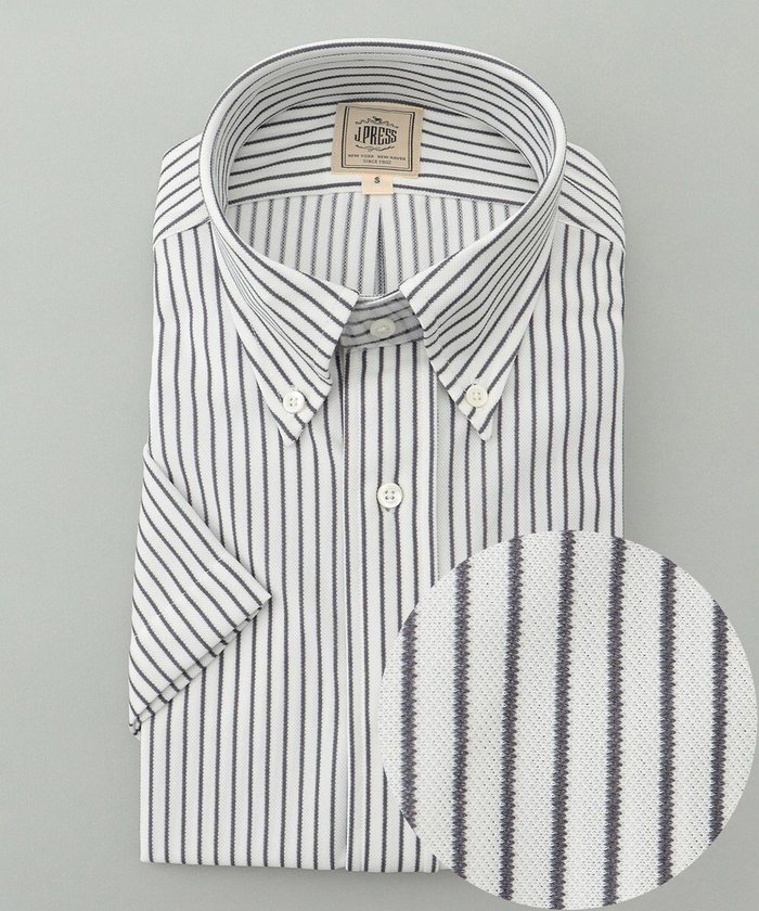 【ジェイ プレス/J.PRESS / MEN】の【夏に嬉しい高機能】カノコインレイストライプパッチポケット シャツ/B.D. インテリア・キッズ・メンズ・レディースファッション・服の通販 founy(ファニー) https://founy.com/ ファッション Fashion メンズファッション Fashion for Men トップス・カットソー Cut & Sew Tops メンズシャツ Shirts インナー Innerwear 春 Spring 吸水 Absorbent, Quick-Dry 軽量 Lightweight, Ultra Light シンプル Simple, Minimal ジャケット Jacket, Outerwear ストライプ Stripe, Striped Pattern ストレッチ Stretch, Stretchy Fabric ドレス Dress, One-Piece バランス Balance, Style Balance フィット Fit, Slim Fit ベーシック Basic, Essential ポケット Pocket, Pocket Detail ポロシャツ Polo Shirt, Collared Tee 半袖 Short Sleeve, Half Sleeve メンズ Men's, Menswear S/S・春夏 SS, Spring/Summer, Warm Season 再入荷 Restock / Back in Stock 夏 Summer |ID: prp329100004442585 ipo3291000000031754690